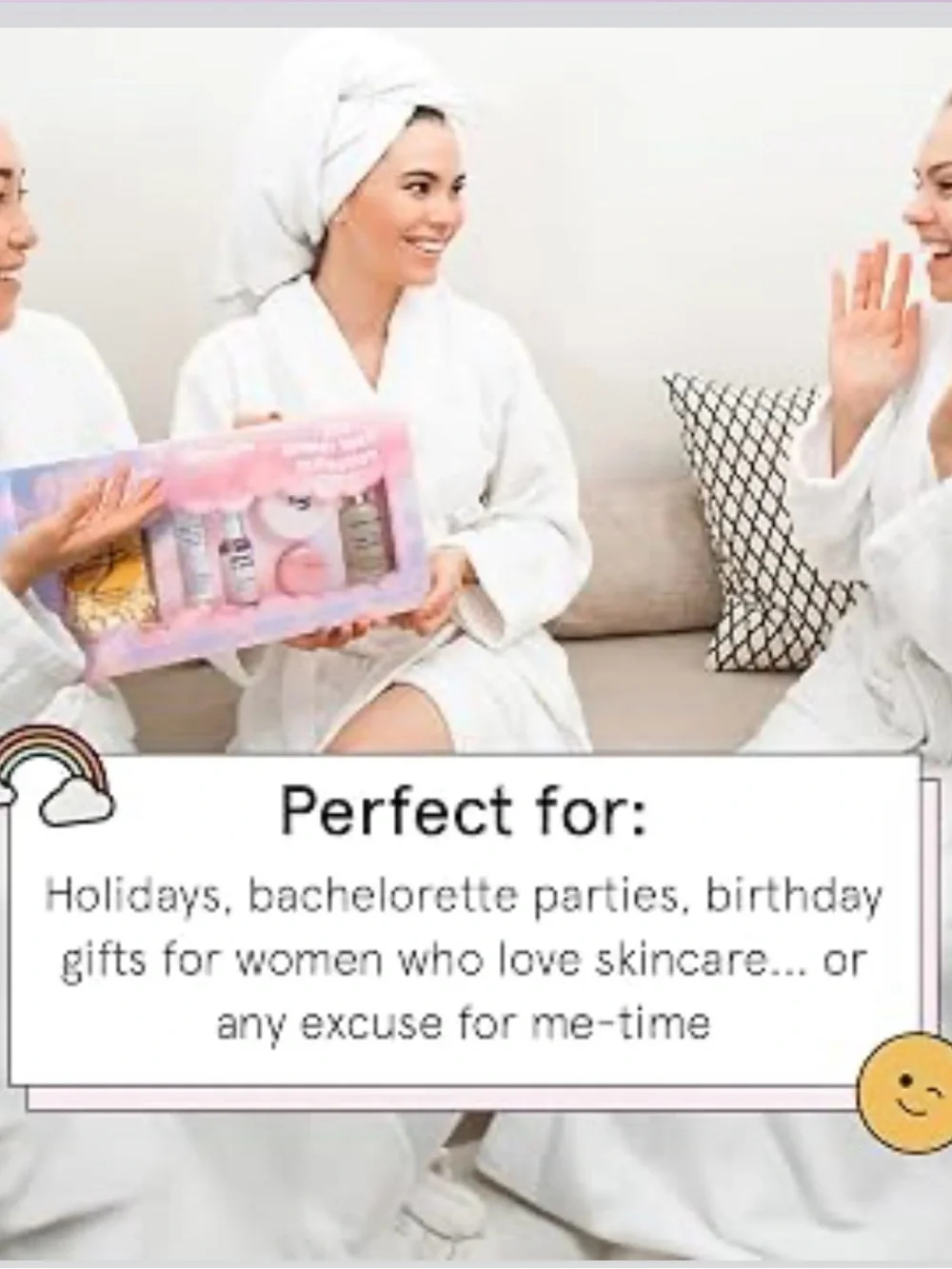 Eye mask pack among skincare items